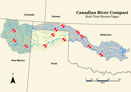 Canadian River Compact map
